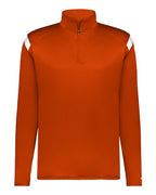 Badger Men's On The Rise Quarter-Zip Pullover - Burnt Orange/ White