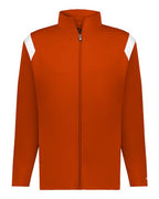 Badger Men's On The Rise Outercore Warm-up Jacket - Burnt Orange/ White