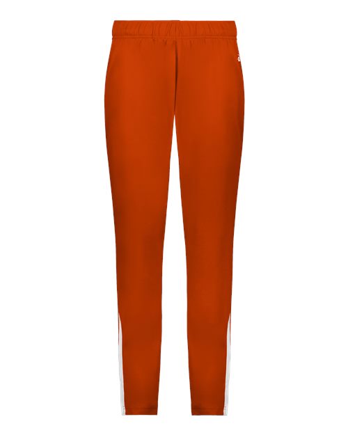 Badger Men's On The Rise Outercore Warm-Up Pants - Burnt Orange/ White