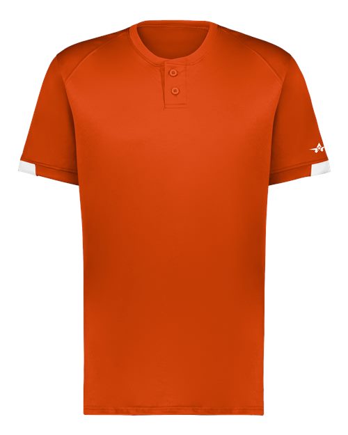 Alleson Athletic Unisex On The Rise Two Button Jersey - Burnt Orange/ White