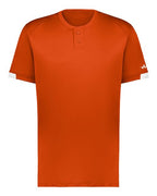 Alleson Athletic Youth On The Rise Two Button Jersey - Burnt Orange/ White