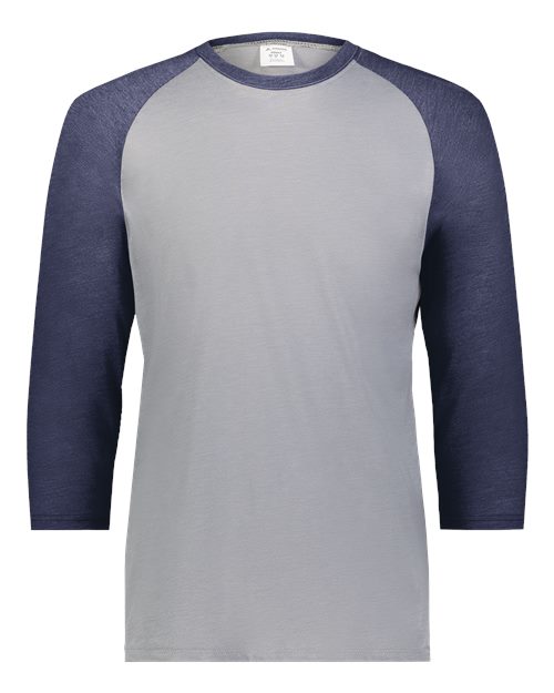 Augusta Sportswear Men's Gameday Vintage T-Shirt - Grey Heather/ Navy Heather
