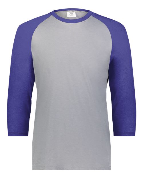 Augusta Sportswear Men's Gameday Vintage T-Shirt - Grey Heather/ Purple Heather