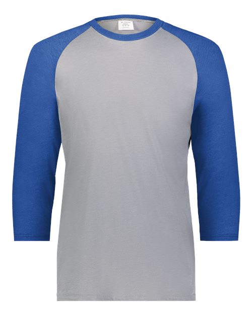 Augusta Sportswear Men's Gameday Vintage T-Shirt - Grey Heather/ Royal Heather