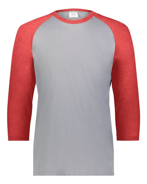 Augusta Sportswear Men's Gameday Vintage T-Shirt - Grey Heather/ Scarlet Heather