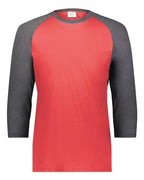 Augusta Sportswear Men's Gameday Vintage T-Shirt - Scarlet Heather/ Carbon Heather