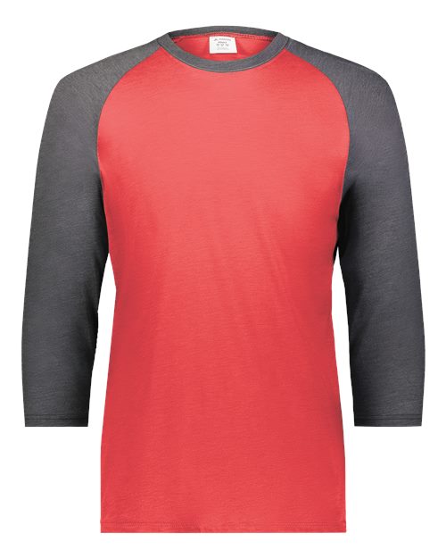 Augusta Sportswear Men's Gameday Vintage T-Shirt - Scarlet Heather/ Carbon Heather