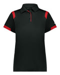 Badger Women's On The Rise Polo - Black/ Red