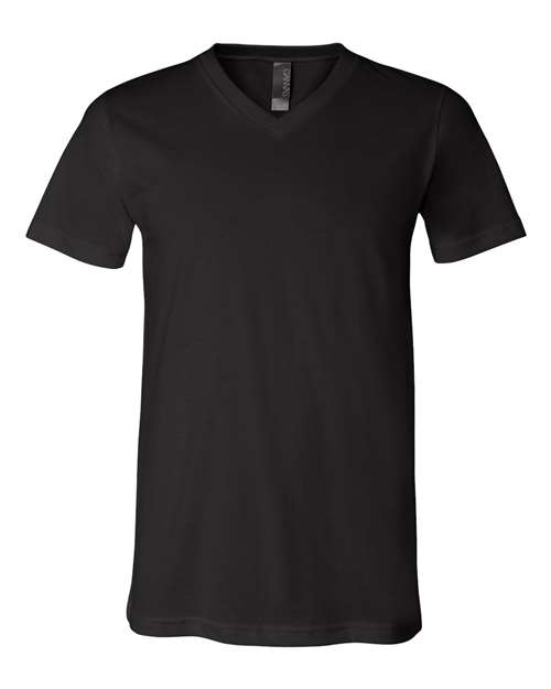 BELLA + CANVAS Unisex Jersey V-Neck Tee (Part 1 of 2) - Black
