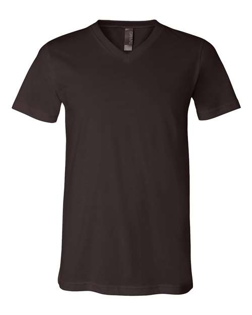 BELLA + CANVAS Unisex Jersey V-Neck Tee (Part 1 of 2) - Brown