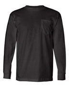 Bayside Unisex USA-Made Long Sleeve Pocket T-Shirt (Part 1 of 2) - Black