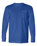 Bayside Unisex USA-Made Long Sleeve Pocket T-Shirt (Part 1 of 2) - Royal Blue