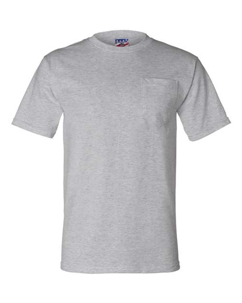 Bayside Unisex Union-Made Pocket T-Shirt - Dark Ash