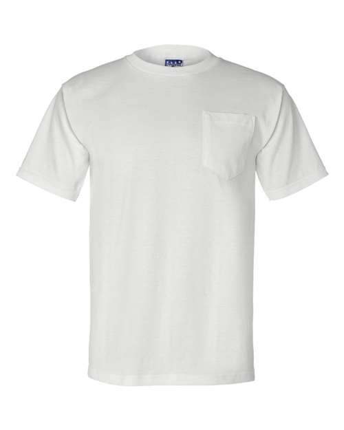 Bayside Unisex Union-Made Pocket T-Shirt - White