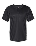 Alleson Athletic Men's B-Core Placket Jersey (Part 1 of 2) - Black