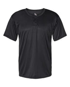 Alleson Athletic Men's B-Core Placket Jersey (Part 1 of 2) - Black