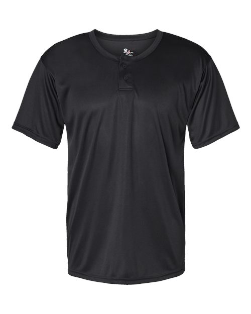 Alleson Athletic Men's B-Core Placket Jersey (Part 1 of 2) - Black