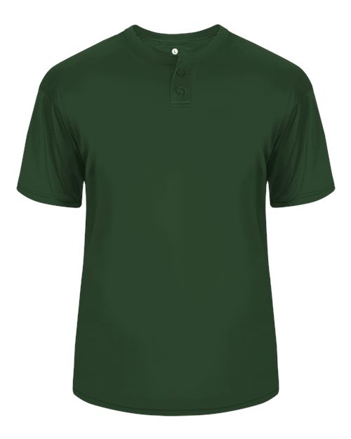Alleson Athletic Men's B-Core Placket Jersey (Part 1 of 2) - Forest
