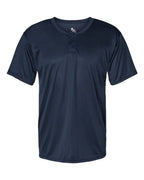 Alleson Athletic Men's B-Core Placket Jersey (Part 1 of 2) - Navy