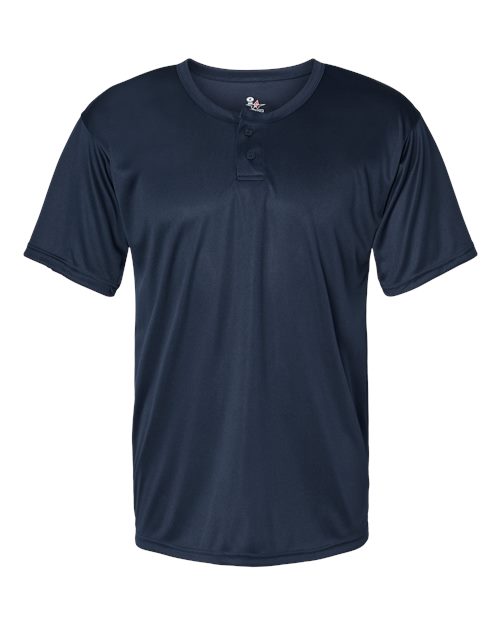 Alleson Athletic Men's B-Core Placket Jersey (Part 1 of 2) - Navy