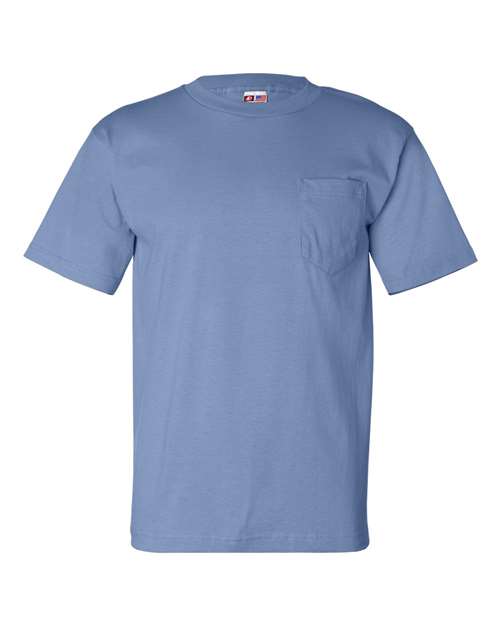 Bayside Unisex USA-Made Pocket T-Shirt (Part 1 of 2) - Carolina Blue