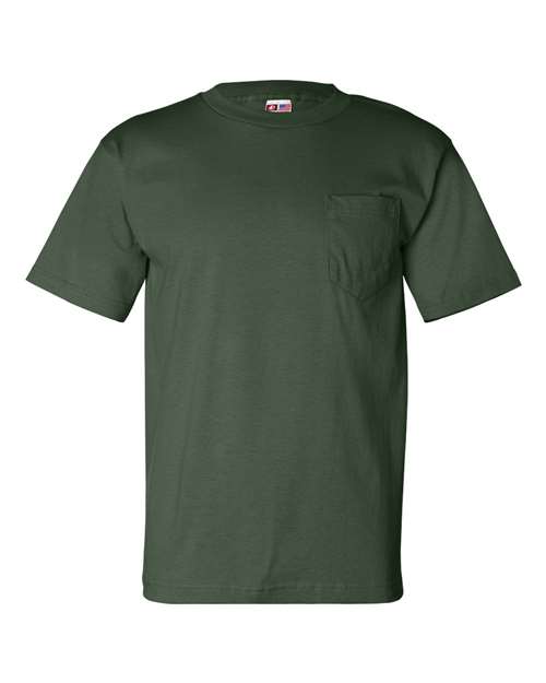 Bayside Unisex USA-Made Pocket T-Shirt (Part 1 of 2) - Forest Green