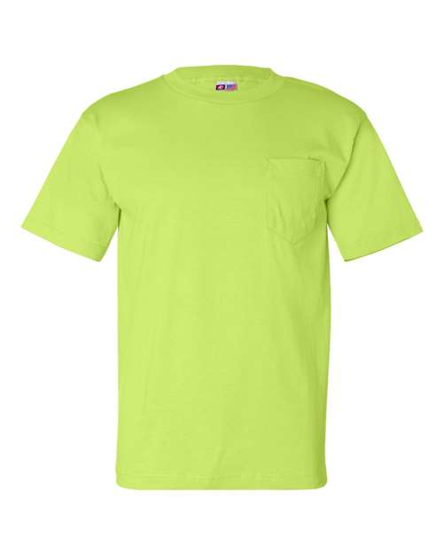 Bayside Unisex USA-Made Pocket T-Shirt (Part 1 of 2) - Lime Green