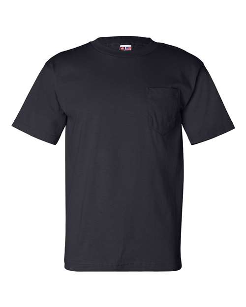Bayside Unisex USA-Made Pocket T-Shirt (Part 1 of 2) - Navy