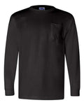 Bayside Unisex Union-Made Long Sleeve Pocket T-Shirt - Black
