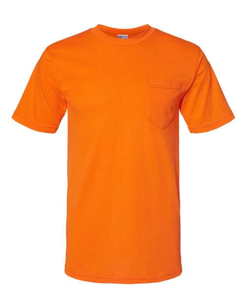 Bayside Unisex USA-Made 50/50 Pocket T-Shirt - Safety Orange