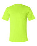 Bayside Unisex USA-Made 50/50 Pocket T-Shirt - Safety Green