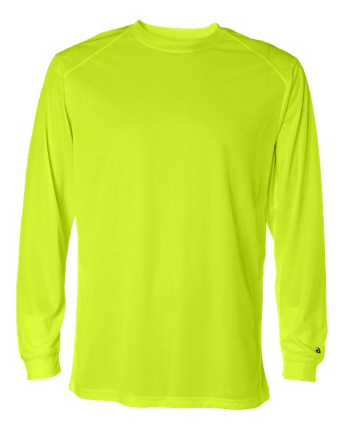 Badger Unisex B-Core Long Sleeve T-Shirt (Part 2 of 2) - Safety Yellow