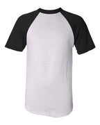Augusta Sportswear Unisex Raglan Baseball Jersey - White/ Black