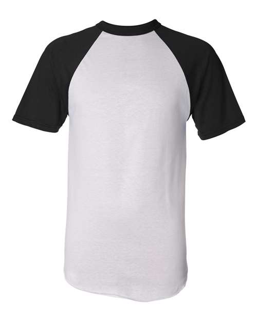 Augusta Sportswear Unisex Raglan Baseball Jersey - White/ Black