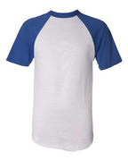 Augusta Sportswear Unisex Raglan Baseball Jersey - White/ Royal