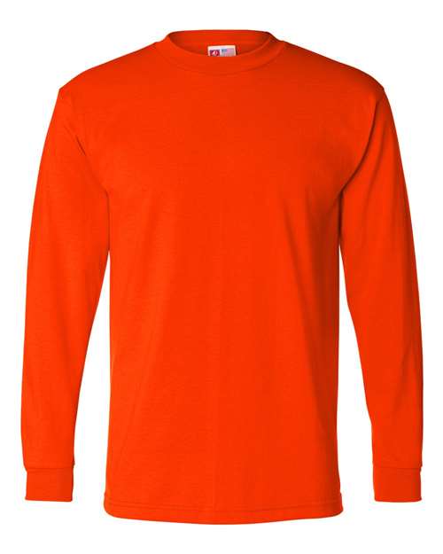 Bayside Men's USA-Made 50/50 Long Sleeve T-Shirt - Safety Orange