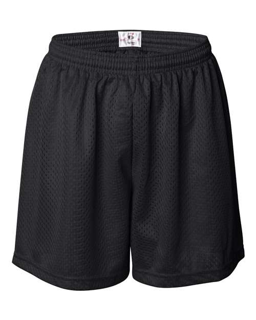 Badger Women's Pro Mesh 5" Solid Liner Shorts - Black