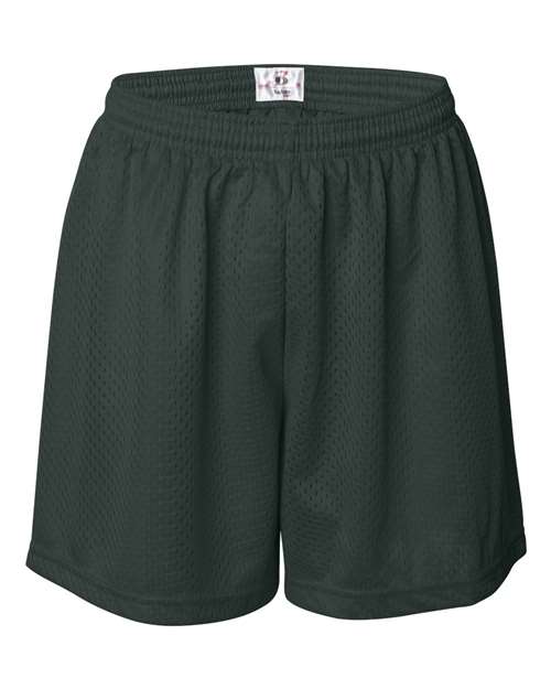 Badger Women's Pro Mesh 5" Solid Liner Shorts - Forest