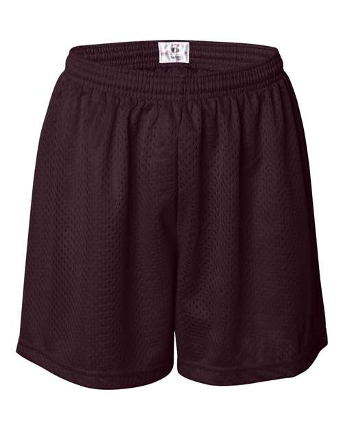 Badger Women's Pro Mesh 5" Solid Liner Shorts - Maroon