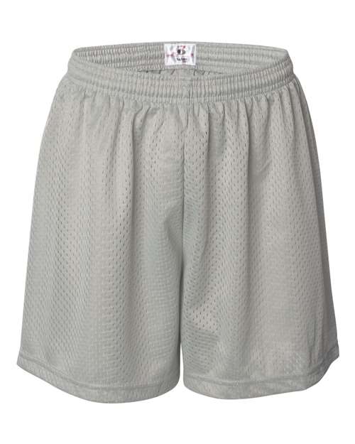 Badger Women's Pro Mesh 5" Solid Liner Shorts - Silver