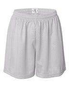 Badger Women's Pro Mesh 5" Solid Liner Shorts - White