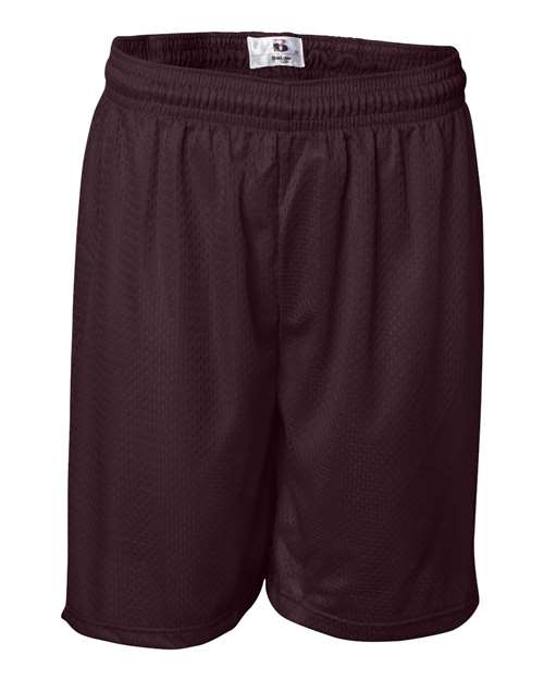 Badger Men's Pro Mesh 7" Shorts (Part 1 of 2) - Maroon