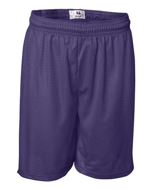 Badger Men's Pro Mesh 7" Shorts (Part 1 of 2) - Purple