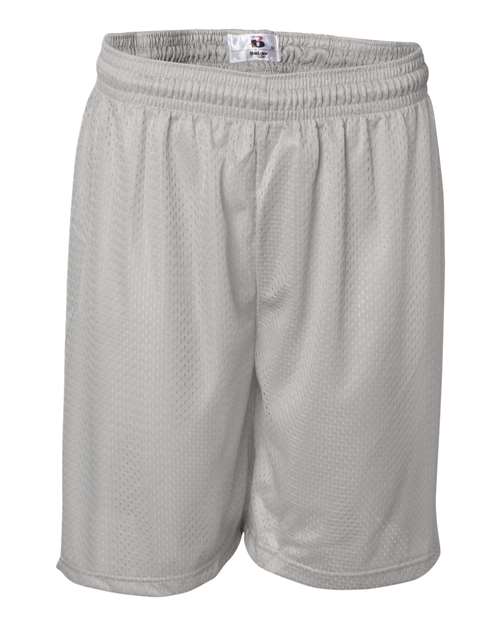 Badger Men's Pro Mesh 7" Shorts (Part 2 of 2) - Silver