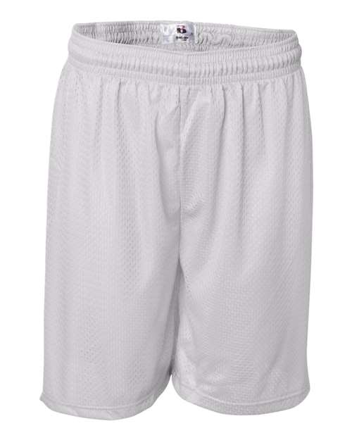 Badger Men's Pro Mesh 7" Shorts (Part 2 of 2) - White