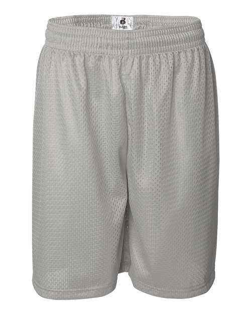 Badger Men's Pro Mesh 9" Shorts (Part 2 of 2) - Silver