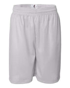 Badger Men's Pro Mesh 9" Shorts (Part 2 of 2) - White