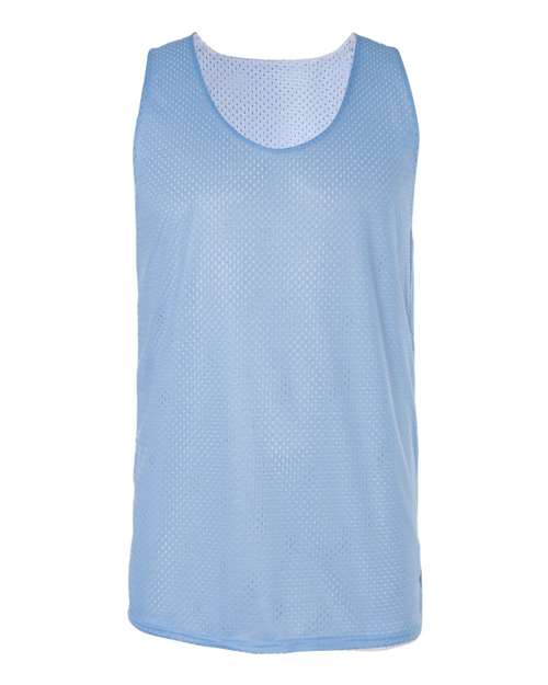 Badger Men's Pro Mesh Reversible Tank Top - Columbia Blue/ White