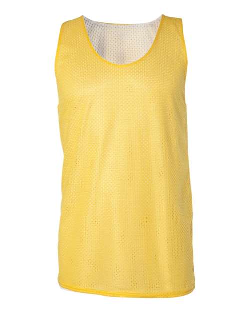Badger Men's Pro Mesh Reversible Tank Top - Gold/ White