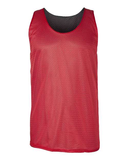 Badger Men's Pro Mesh Reversible Tank Top - Red/ Black
